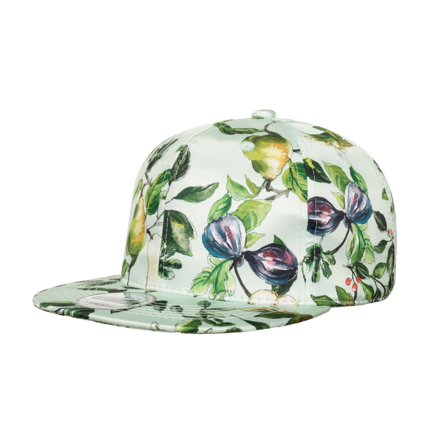 Wholesale Flat brim baseball cap with digital print of coconut tree pattern